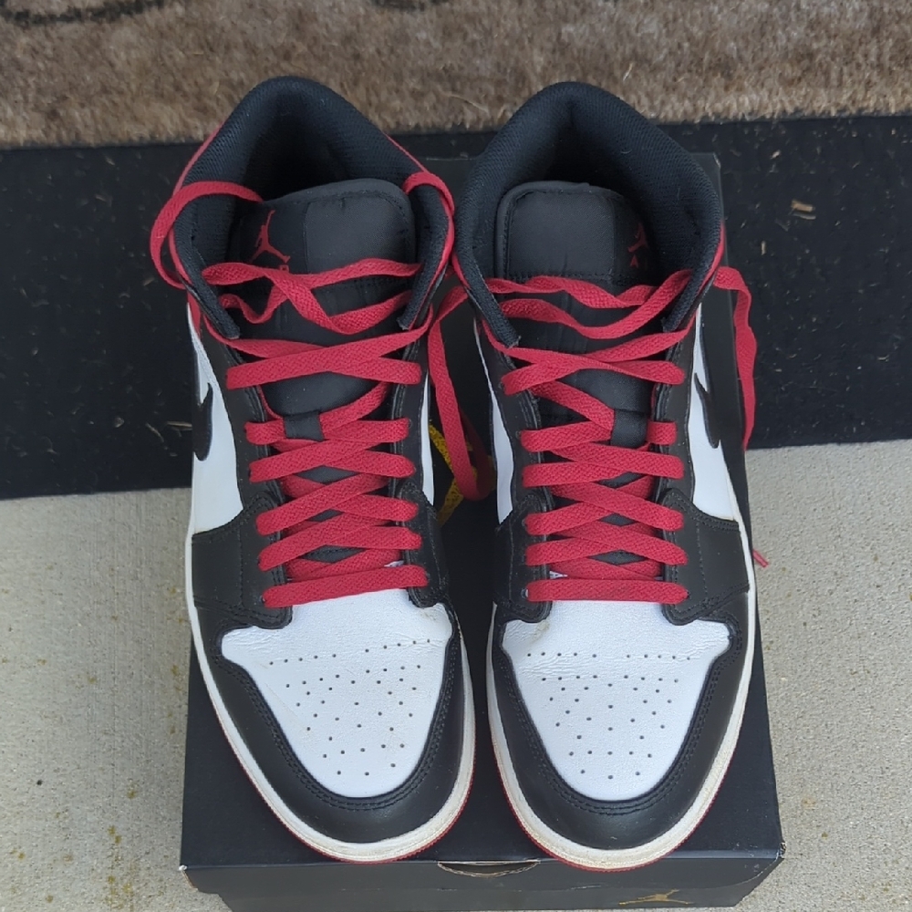 Jordan Air Mid White, Black, and Red